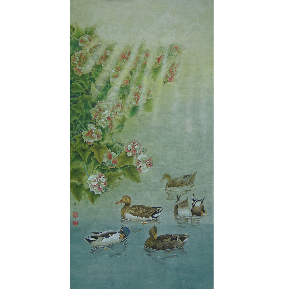 群鴨秋戲圖