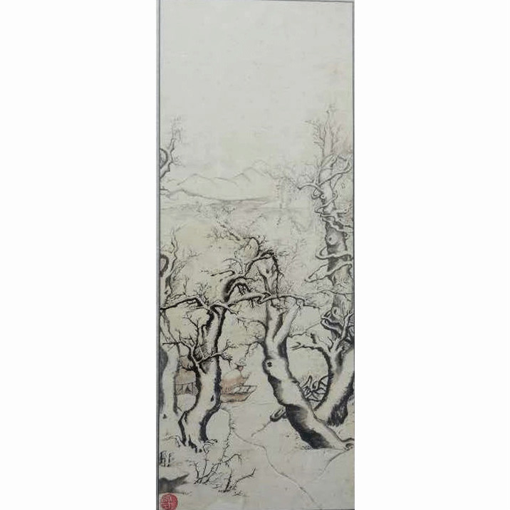 雪山漁人圖