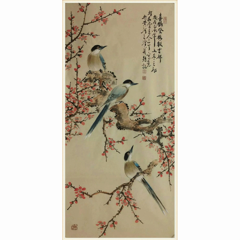 喜鵲登梅報吉祥