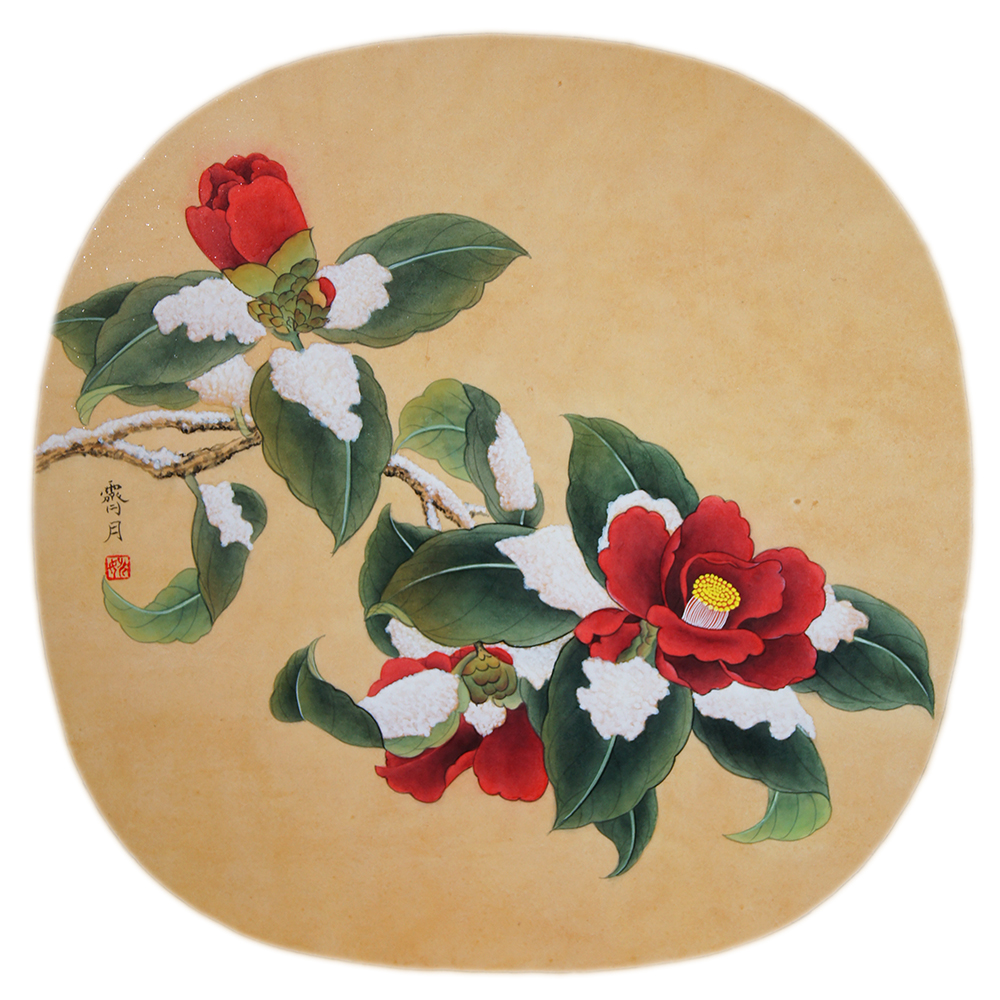 臨摹 宋《山茶雪霽圖》