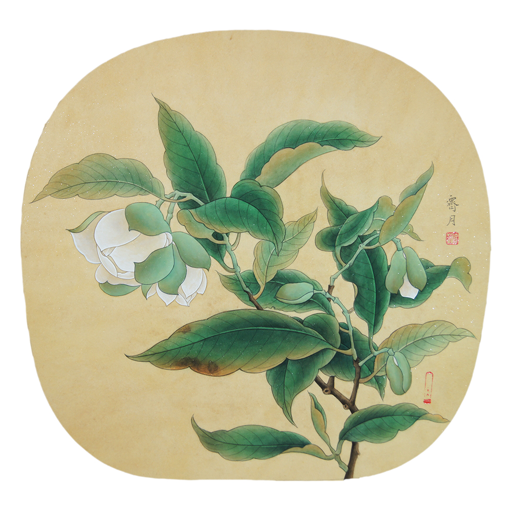 臨摹宋畫《夜合花圖》