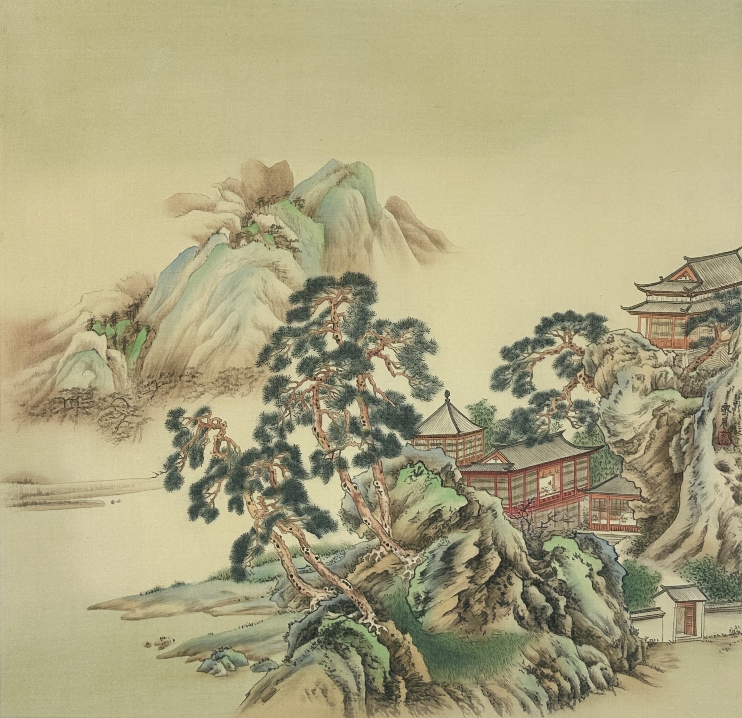 臨山水畫
