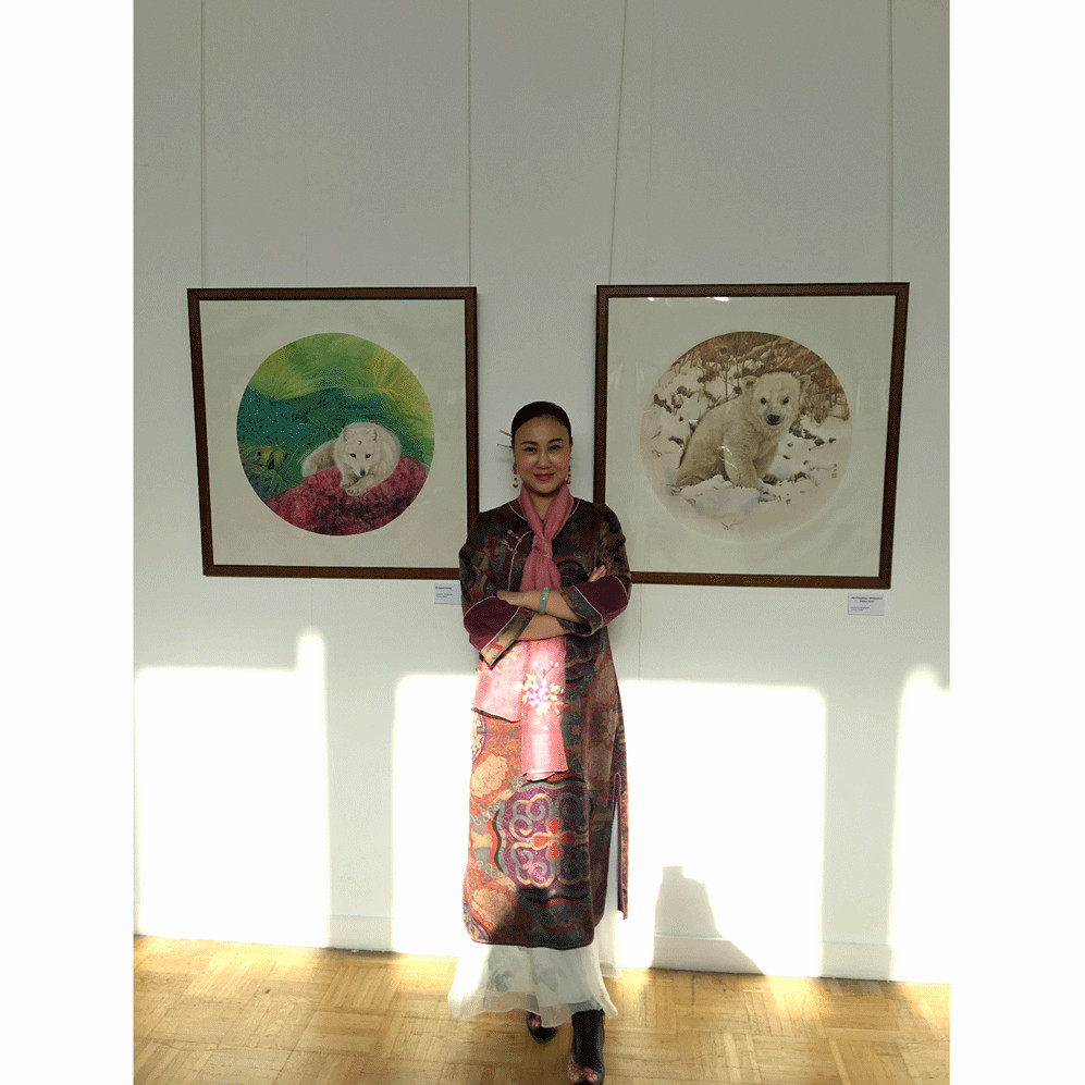 姚霽月受邀參加中俄工筆畫展